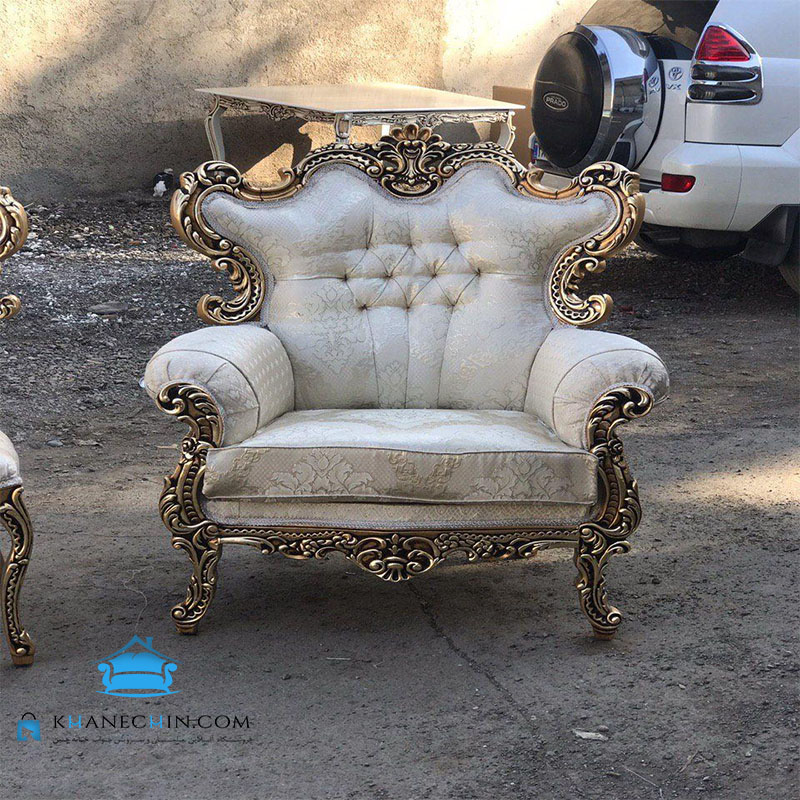 مبل تک نفره کلاسیک مدل کرشمه مبل تک نفره کلاسیک مدل کرشمه