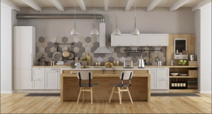 کاشی های بین کابینتی با شکل هندسی