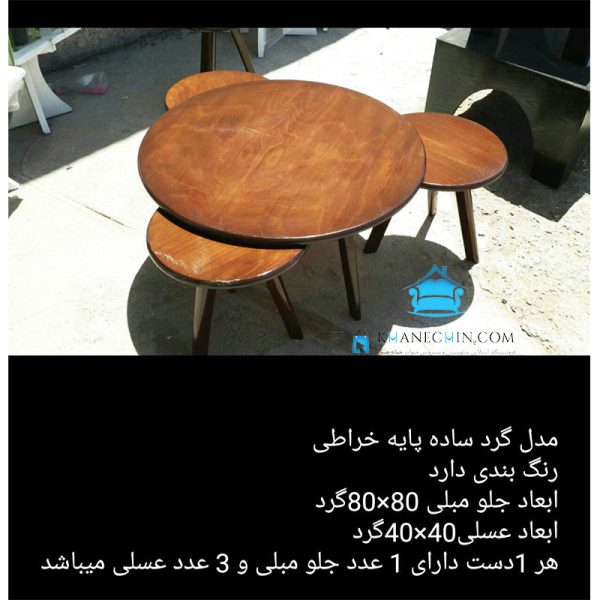 جلومبلی و عسلی مدل گرد ساده 2021