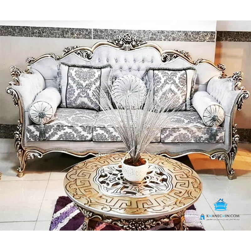 مبل کلاسیک سه نفره جدید طرح آراد مبل کلاسیک سه نفره جدید طرح آراد