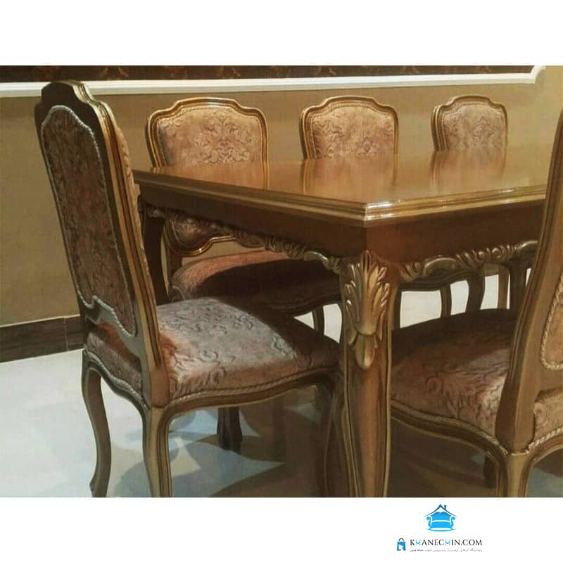 غذاخوری چوبی 8 نفره مدل کوئین راک غذاخوری چوبی 8 نفره مدل کوئین راک