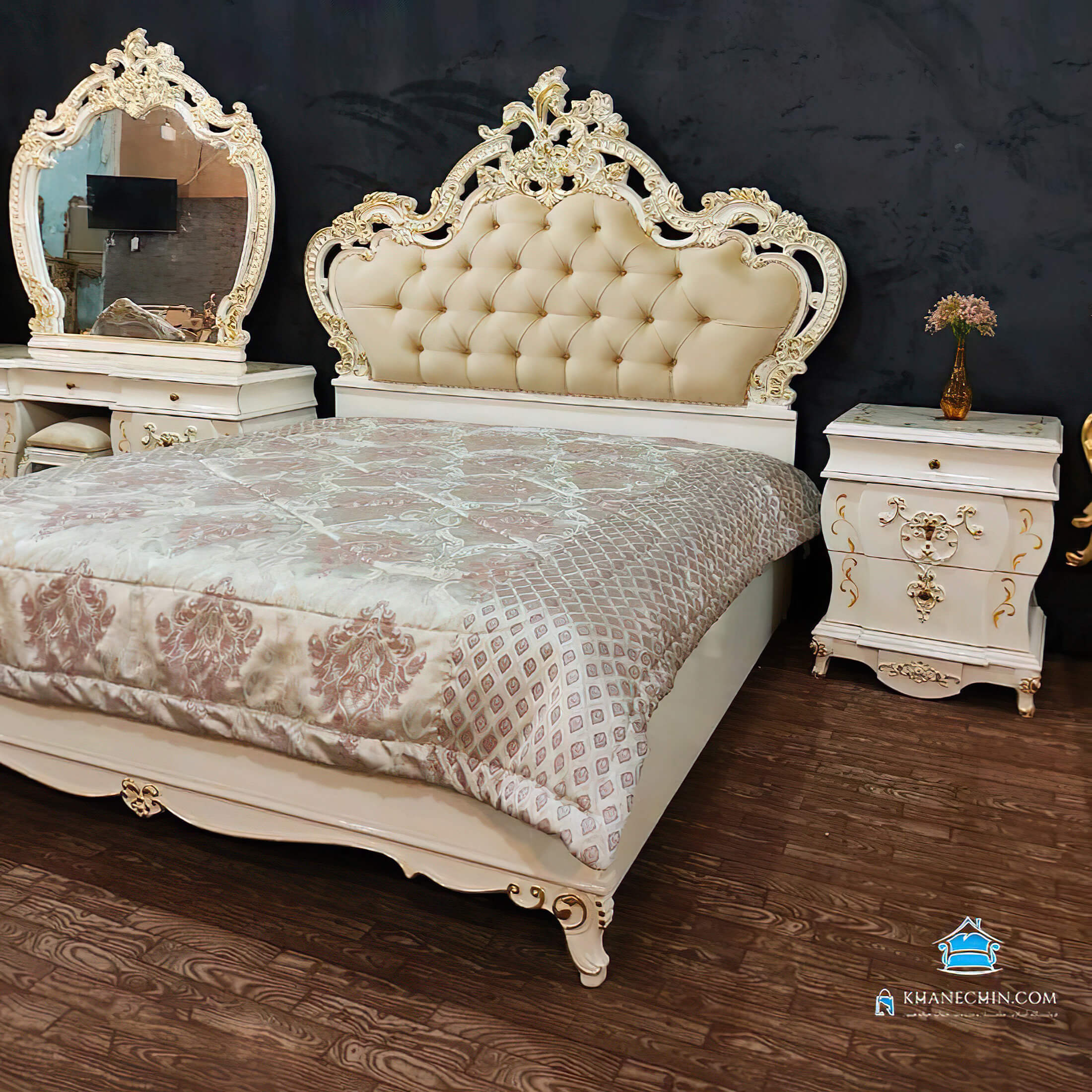 سرویس خواب چوبی کویین e.y.d32 سرویس خواب چوبی کویین e.y.d32