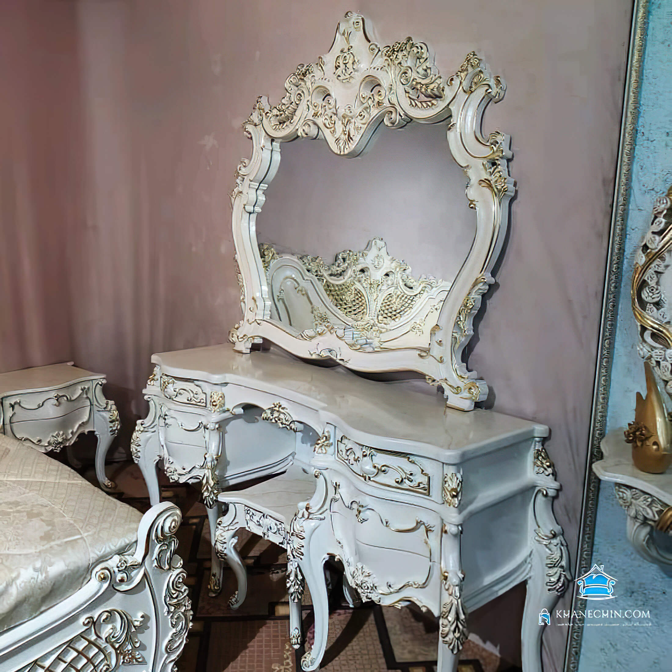 سرویس خواب چوبی کوئین کابالا e.y.d46 سرویس خواب چوبی کوئین کابالا e.y.d46
